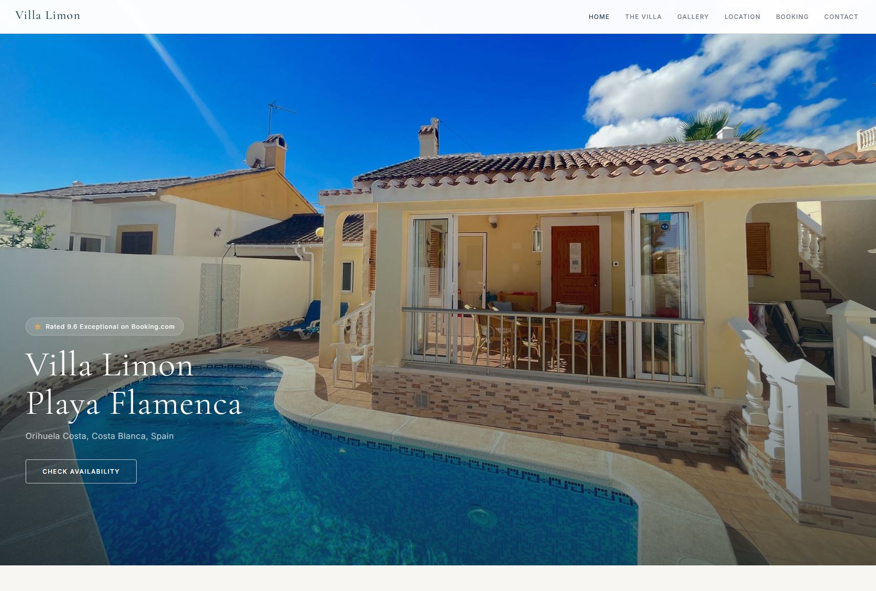 Villa Limon Landing Page